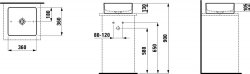 Laufen Living Square 360mm SaphirKeramik Countertop Basin