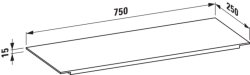 Kartell by Laufen 750mm Bath Shelf - Transparent Crystal