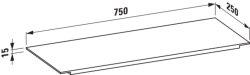 Kartell by Laufen 750mm Bath Shelf - Smoky Grey