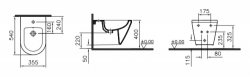 Vitra Integra Wall Hung 1 Tap Hole Bidet