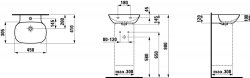 Laufen Ino White 450 x 410mm Small Basin - One Tap Hole