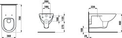 Laufen Pro Liberty Rimless Wall Hung Toilet