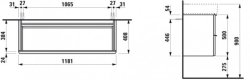 Laufen Space 1200mm Two Drawer Vanity Unit - Matt White
