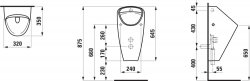 Laufen Caprino Plus Rimless Urinal - White