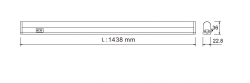 Knightsbridge 230V 22W LED Linkable Striplight 3000K (1438mm) (UCLED22WW)