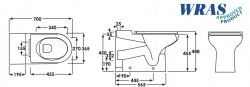 RAK Compact 70cm Extended Rimless Back To Wall WC Pan