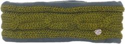 Pure Wool Fleece Lined - Cable Headband - Moss Green