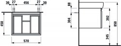 Laufen Pro 57cm Vanity Unit