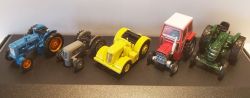Tractor 5 Piece Set - Massey Ferguson Fordson David Brown Field Marshall Diecast Model 1:76 Scale - Oxford