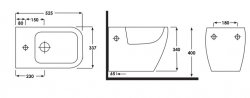 RAK Metropolitan Wall Hung Bidet