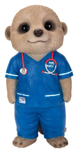 Vivid Arts Nurse NHS Baby Meerkat Ornament Gift - Indoor or Outdoor - Fun