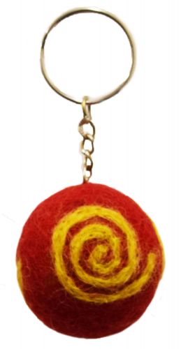 Swirl Keyrings - Red/Yellow