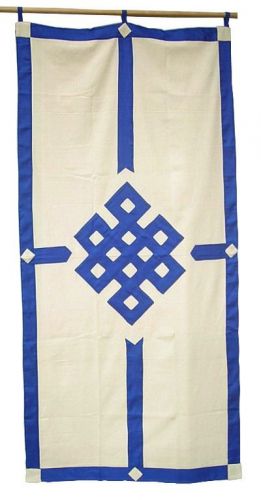 Eternal knot - Door Curtain - Blue