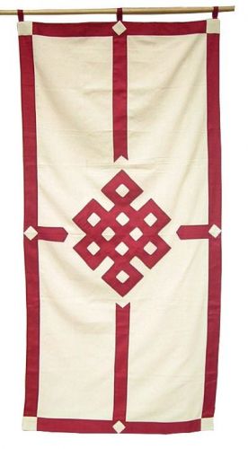 Eternal knot - Door Curtain - Maroon