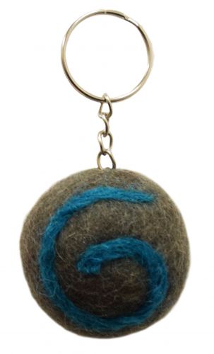 Swirl Keyrings - Grey/Blue