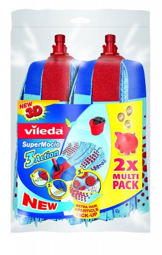 Vileda S/Mocio Mop Refill Twin Pack