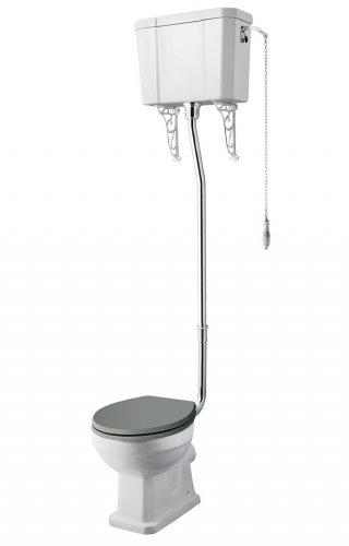 Harrogate High Level Toilet with Spa Grey Soft Close Seat