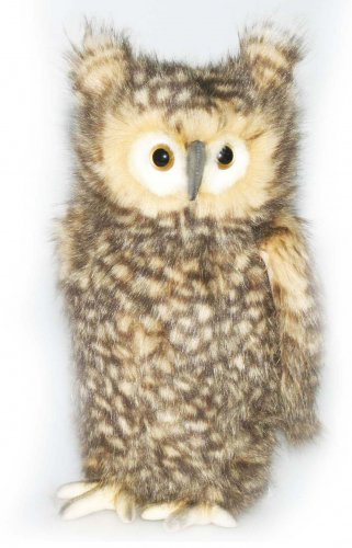 Soft Toy Bird of Prey, Owl Moving-Head by Hansa (34cm) 4466