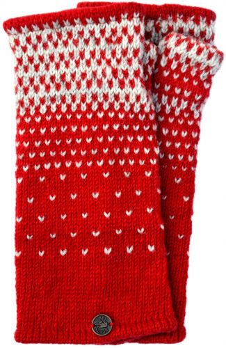 Graduated tick wristwarmer - red/grey - small fitting