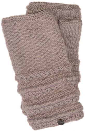 Pure Wool - Lace Ridge Wristwarmer - Haze