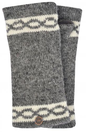 Classic - twist - wristwarmer - mid grey
