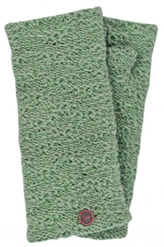 Fleece lined - textured - wristwarmers - trellis