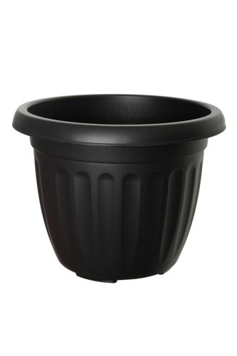 Whitefurze 40cm Black Round Athens Planter