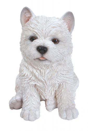 Westie West Highland Terrier Puppy Dog - Lifelike Ornament Gift - Indoor or Outdoor - Pet Pals