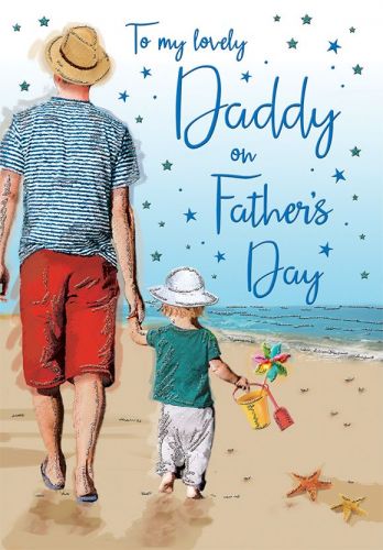 Father's Day Card - Daddy - Beach Walk - Regal