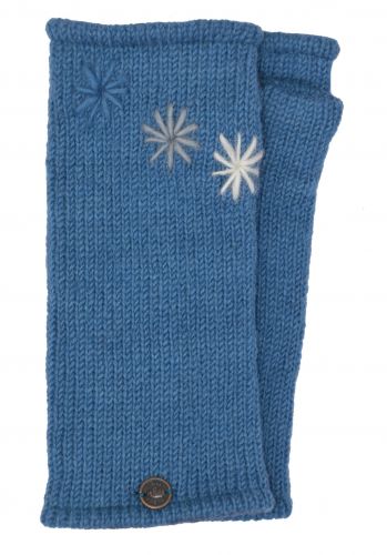 Fleece lined wristwarmer - Three Star - Blue