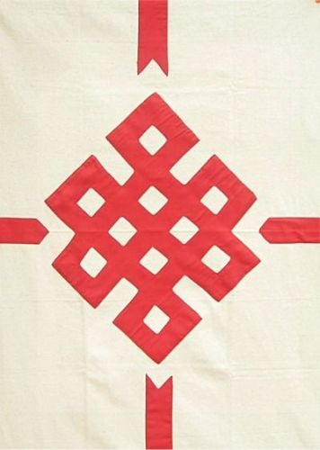 Eternal knot - Door Curtain - Red