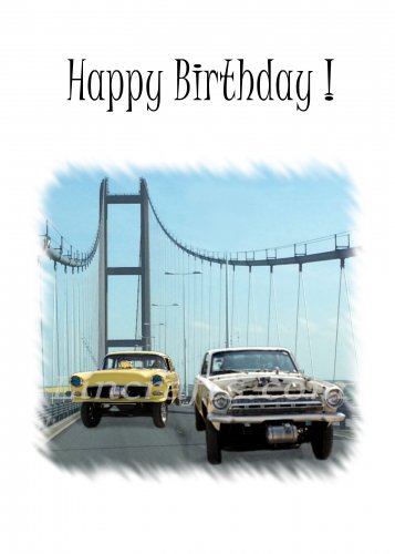 American Drag Racing Cars Birthday Card created by LDA. C16