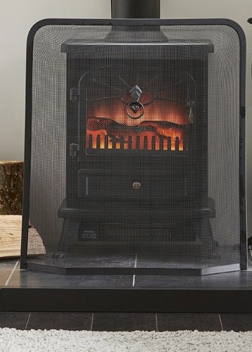 Inglenook Black Square Spark Guard with Black Ring