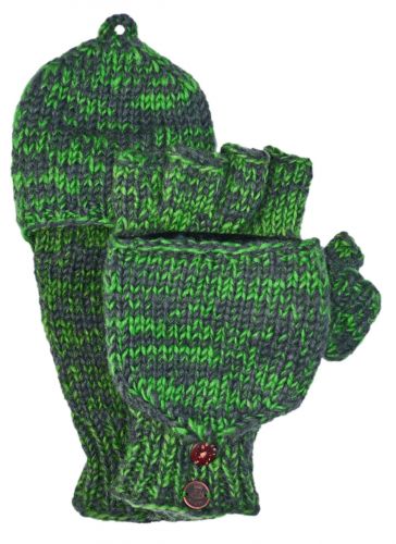 two tone mitt - Bright green/grey