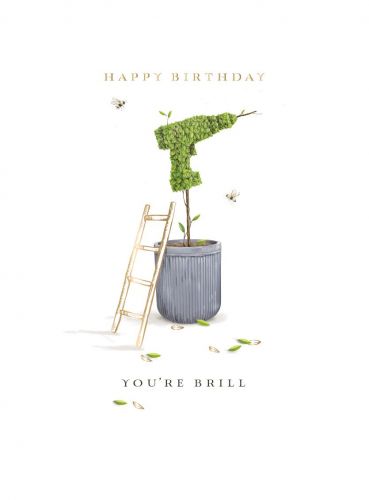 Birthday Card - You're Brill Drill - Gardener's Bothy Ling Design