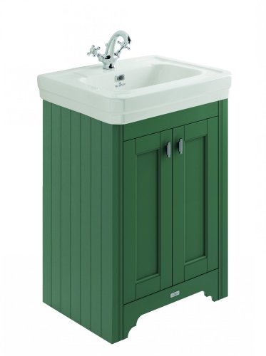 BC Designs Victrion 640mm Forest Green 2 Door Ceramic Basin Unit