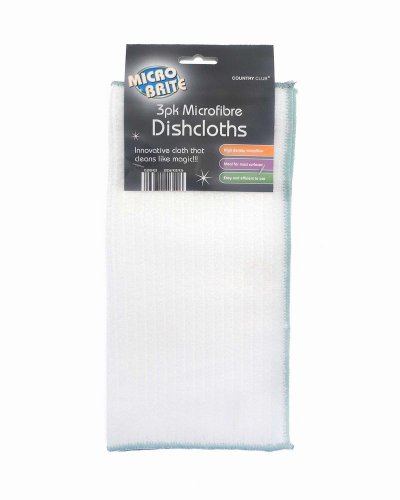 Country Club Micro Brite 3 Pack Microfibre Dishcloths