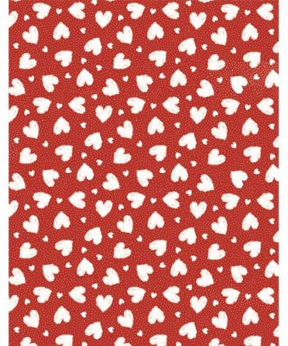 Heart Valentines Day Red Lovers Gift Wrap Sheet - 2 sheets
