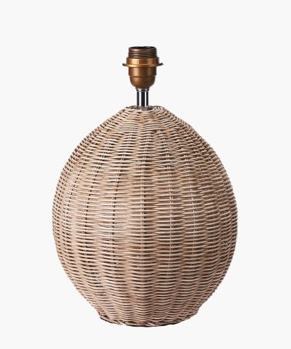 Pacific Lifestyle Raffles Large Rattan Cream Wash Table Lamp Base