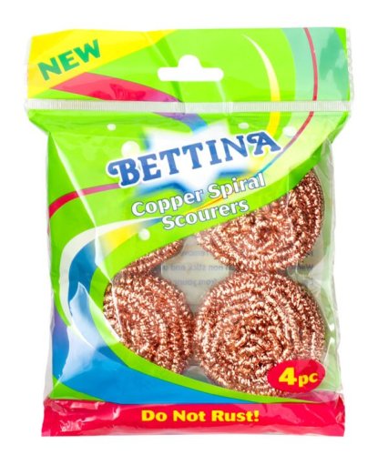 Bettina 4pc Copper Spiral Scourers