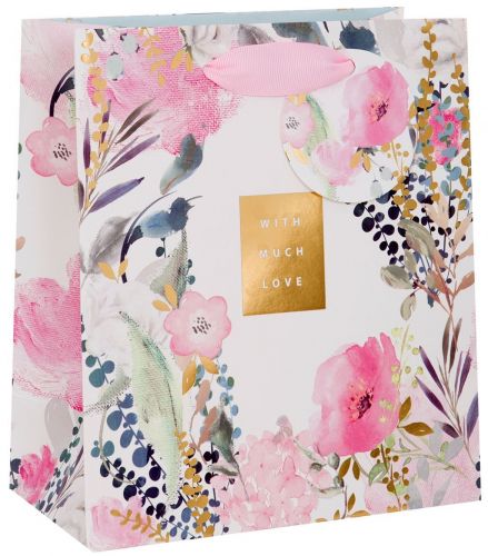 Stephanie Dyment Beautiful Summer Flowers Medium Gift Bag - Glick 20x22x10cm