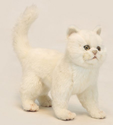 Soft Toy Cat, White Kitten by Hansa (29cm) 6434