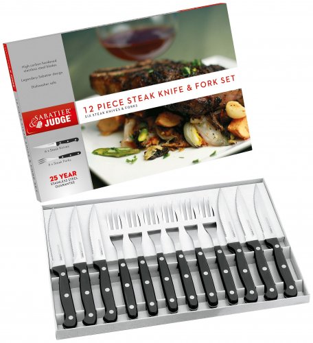 Sabatier & Judge IV Range Steak Knife & Fork Set (12 Piece)