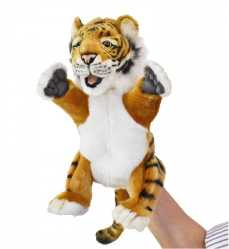 Soft Toy Hand Puppet Tiger by Hansa (28cm H) 4039