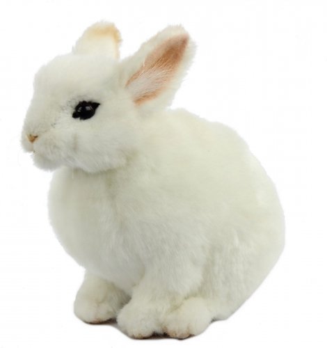 Soft Toy Pygmy Rabbit White by Hansa (18cm.L) 8127
