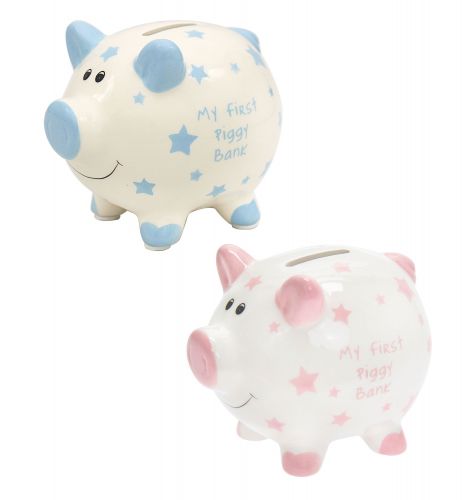 My First Piggy Money Bank - 2 Colours - Lesser & Pavey