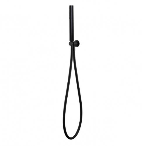 RAK Black Round Shower Handset With Hose And Bracket