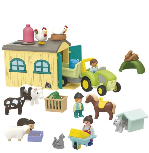 Farm Adventure Tractor Trailer Animals Playset Toy - 71656 - Playmobil Junior