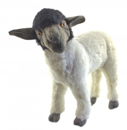 Soft Toy Black Faced Suffolk Sheep Standing by Hansa (33cm) 7822