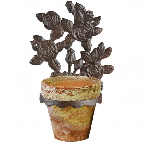 Decorative Plant Pot Holder - Rose Design